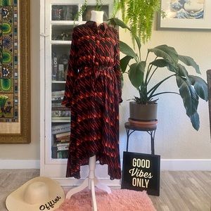 Abstract long sleeve dress